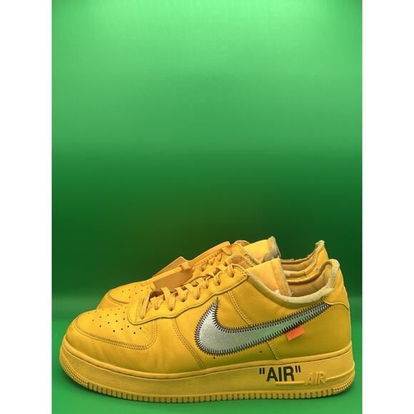 Nike Air Force One 1 Low Off White ICA University Gold Sz 13 No Box DD1876-700 - Picture 3 of 7